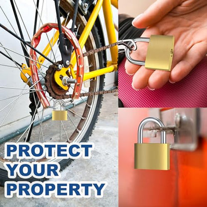 Yaocom Solid Brass Keyed Alike Padlocks with Keys, 30mm 1-3/16'', 24 Pcs - size: 30mm 1-3/16''