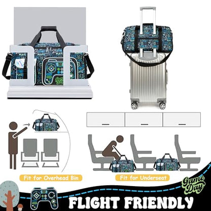 Kid’s Luggage Set 3 Piece Suitcase Set 16’’ Hardside Luggage with Spinner Wheels Girls Boys Carry on Toddler Travel Rolling Suitcase Airline Approved - color: Game