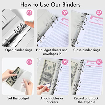 Budget Binder with Zipper Envelopes - Crocodile Pattern Leather Money Organizer, Cash Saving Book Budgeting Planner, cash stuffing folder envelope system, A6 Bill Binders with Pockets, Beige - color: Crocodile - Beige, size: A6 Kit