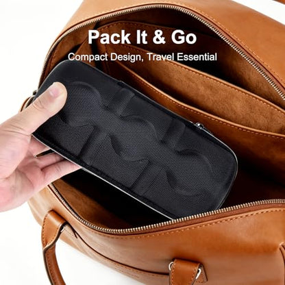 2-Slot Hard Shell Watch Travel Case, Shockproof Nylon Organizer - size: 2-Slot