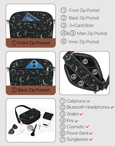 Small Crossbody Bags for Women Travel Purse Lightweight Cross body Purse Waterproof Shoulder Handbag with Adjustable Strap - color: Turquoise
