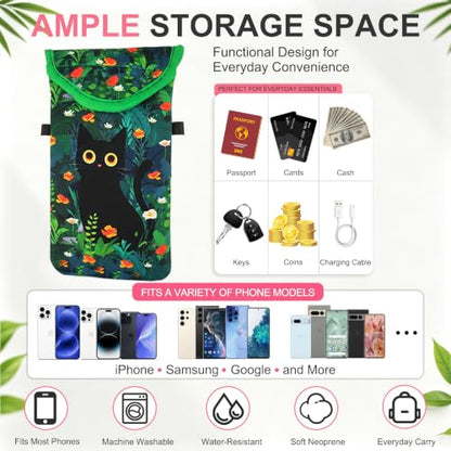 KJQJLY RFID Blocking Neoprene Cell Phone Sleeve (Cat) - color: Cat