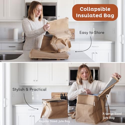 Nook Theory Reusable Insulated Grocery Bag - Leak Proof, X Large Cooler Bag - color: Ocean XL