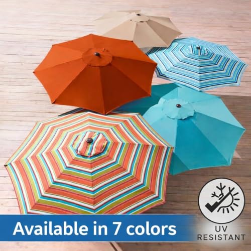 BrylaneHome 9 Ft. Tilt-And-Crank Umbrella - color: Haze