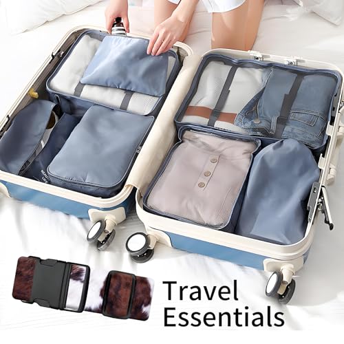 Luggage Straps for Suitcases, Heavy Duty Travel Belt with Quick-Release Buckle, Adjustable Suitcase Strap, Cute Luggage Accessories for Travel Dark Cowhide - color: Dark Cowhide