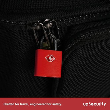 TSA Locks for Luggage with Key, Travel Luggage Locks TSA Approved 4 Pack, Small Padlock with Key, Same Keyed Mini Padlock for Suitcase, Backpack, Bag, Purse, Tent, Zipper, Tool Box (Red) - color: Red