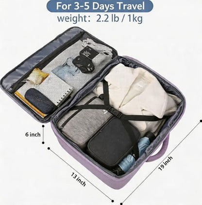 MATEIN Travel Backpack, Carry on Backpack with Detachable Shoulder Straps - color: Light Purple Grey, size: X-Large