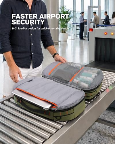 Tolaccea Travel Backpack 40-50L, 16" Laptop Carry On Duffle for Travel Work - color: Army Green