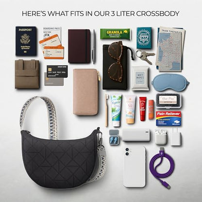 Travelon Anti-Theft Boho Crescent Crossbody - color: Black