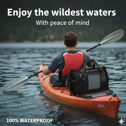 Waterproof Dry Bag Duffel - Marine Boating Kayaking Fishing Canoe 120L - color: Black, size: 120L