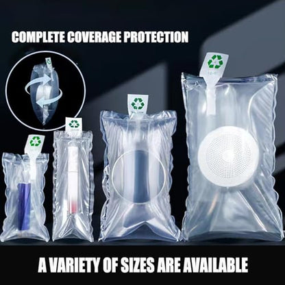 Miupoo Packaging Air Bags,Clear Plastic Inflatable Air Packaging Protector Bag with Free Pump Cushion,Air Cushion Blocking Packaging Bag,12x16 Inches,100 Pieces - size: 12x16×100 Inches