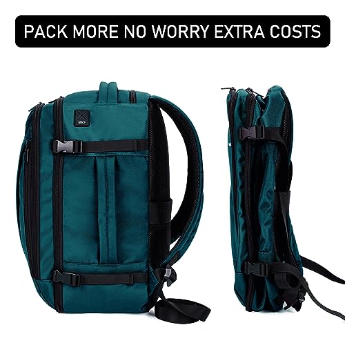 ECOHUB Travel Backpack 18x14x8 Frontier Airlines Personal Item Bag Teal - color: Green, size: 18 inch
