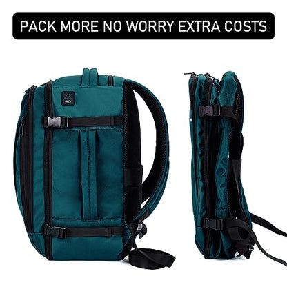 ECOHUB Travel Backpack 18x14x8 Frontier Airlines Personal Item Bag Teal - color: Green, size: 18 inch