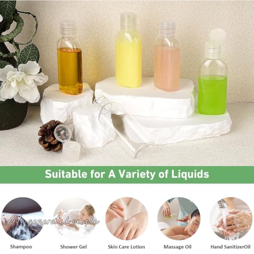 Travel Bottles for Toiletries 5 Pack 2oz TSA Approved Squeeze Bottle - color: Clear, size: 2oz, style: C-5Pack