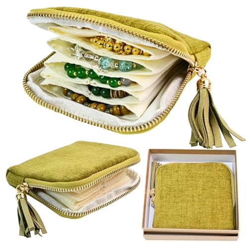 Portable Ring Keychain Holder - Jewelry Holder - color: Avocado Green