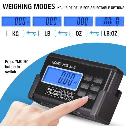 SurmountWay Large 440lbs Shipping Scale, 15"X12" Stainless Platform - size: 440lbs -（15"X12"）