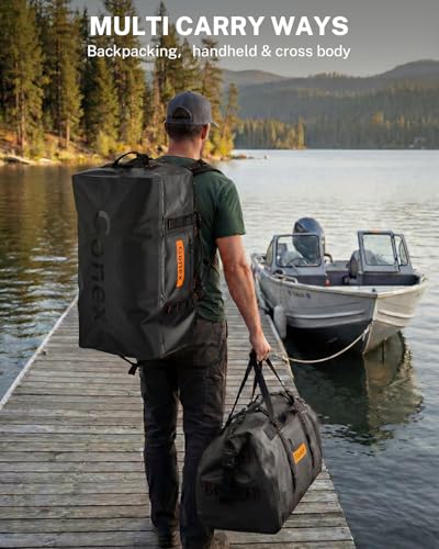 Gonex Waterproof Duffel Bag, 150L Heavy Duty Dry Bag, Reinforced Bottom - color: Black, size: 150L