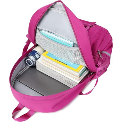 abshoo School Backpack for Girls Teen Elementary Middle High School Bookbag - color: Hot Pink