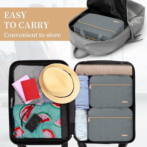 Hanging Travel Toiletry Bag Women & Men Water Resistant Makeup Bag - color: Grey, size: Large