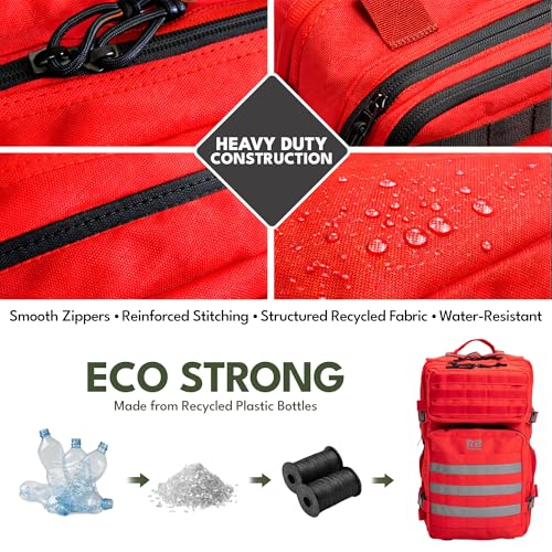 riderbag Xtreme Tactical Sport Bag, 45L Gym, Travel and Adventure Backpack - color: Red, size: 45L