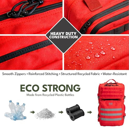 riderbag Xtreme Tactical Sport Bag, 45L Gym, Travel and Adventure Backpack - color: Red, size: 45L