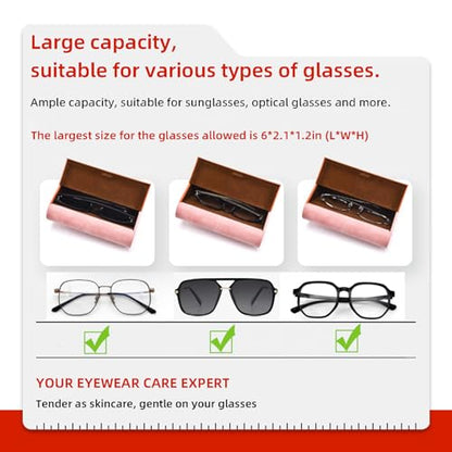 Eyeglasses Cases for Glasses, Clip-on, Sunglasses, Reading Glasses - color: Orange and Pink