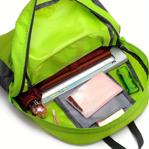 Lightweight Foldable Backpack, Travel Backpack, Daypack with Main Compartment, Outdoor Hiking Camping Backpack (Grey) - color: Grey