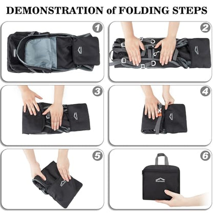 BAGPARKK 35L Ultra Lightweight Foldable Packable Hiking Backpack - color: Black（35l）