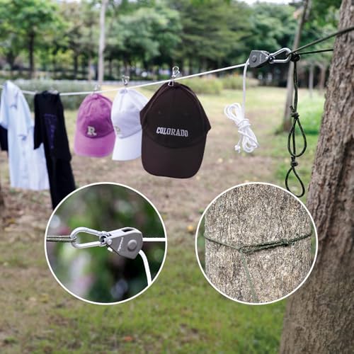 Vigorport Retractable Travel Clothesline, Portable Clothes Laundry Line - size: 38Ft Rope-1/4'' Pulley