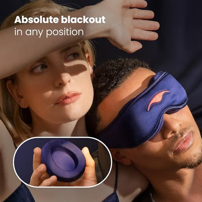 Manta Silk Sleep Mask – Premium 22 Momme Silk Eye Mask, Designed for Blackout Comfort, Breathable and Washable, Adjustable Fit (Purple)
