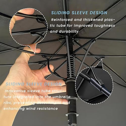 54/62/68/72 Inch Large Golf Umbrella Windproof Auto Open for Rain - color: Black, size: 62 Inch