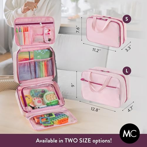 Mothercould Large Kids Travel Organizer, Hanging Bag With Hook, Pink - color: Pink, size: Large