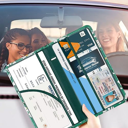 CoBak Car Registration and Insurance Holder - color: L-Floral Harmony