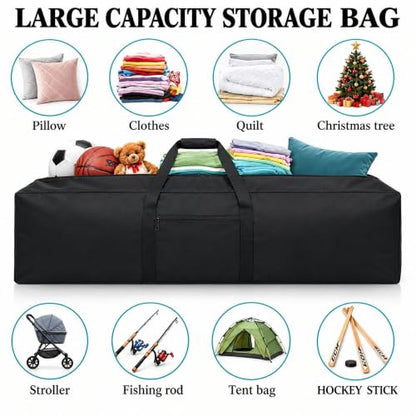 Urbanstand 52 inch Foldable Duffel Lock Zipper Travel Camp, Black - color: Black, size: 52 Inch