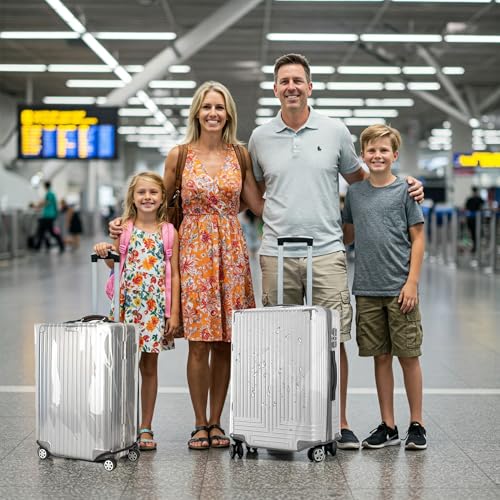 24 Inch Waterproof Clear Suitcase Cover (Gray Trim) - color: Gray Trim-0.4mm, size: 24" Suitcase Cover.