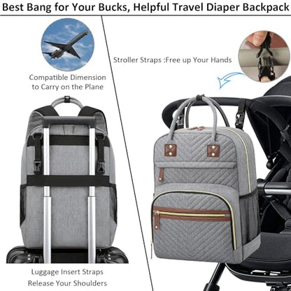 Tenot Diaper Bag Backpack for Women with Insulated Pockets Grey - color: Grey, style: Standard