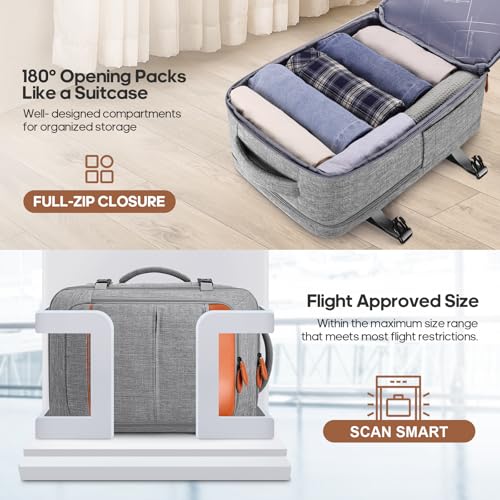 7 Piece luggage sets with YKK Zipper 20/24/28" with Backpack - color: Silver Gray, size: 7 piece set (20/24/28inch)