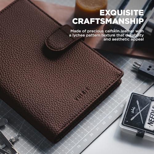 VULKIT Dual Passport Wallet for RFID 2 Passports Holder - color: Espresso No Slot