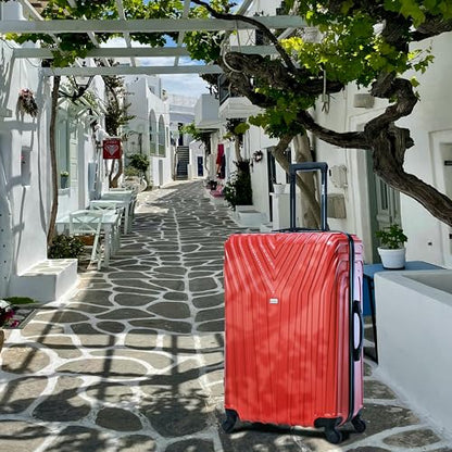 InUSA VASTY 28-Inch Large Hardside Spinner Luggage Lightweight Durable Red - color: Red, size: 28 Inch