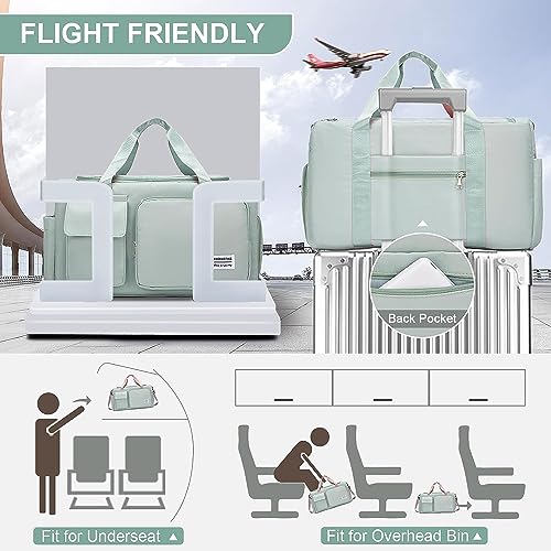 Small Gym Bag for Women, Travel Duffle Bag Carry On Weekender Bag with Shoe Compartment - color: 29#All Grey, style: Gym Bag&toiletry Bag