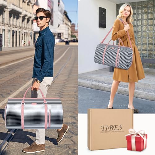 Convertible 2-in-1 Garment Bags for Travel with Waterproof Shoe Compartment - color: Black White Stripe