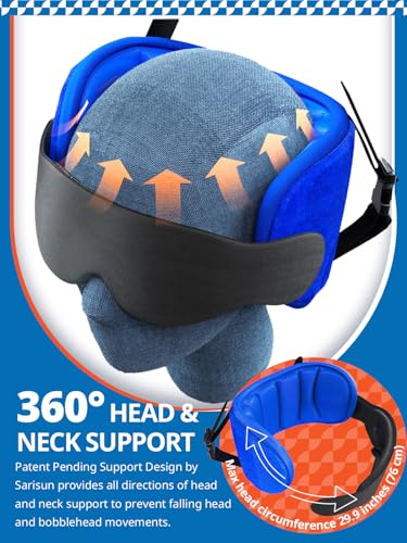 SARISUN Travel Pillow with Strap, Airplane Foot Hammock for Long Flights - size: Travel Pillow & PE Board Foot Hammock