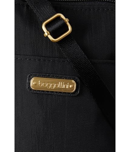 Baggallini The New Classic Collection Take Two RFID Bryant Crossbody - color: Black With Gold Hardware