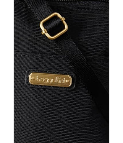 Baggallini The New Classic Collection Take Two RFID Bryant Crossbody - color: Black With Gold Hardware