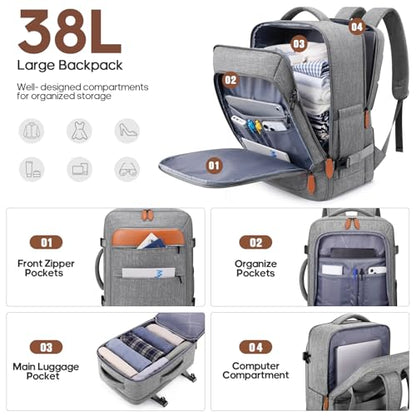 7 Piece luggage sets with YKK Zipper 20/24/28" with Backpack - color: Silver Gray, size: 7 piece set (20/24/28inch)
