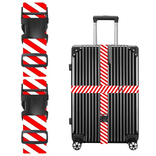 Nuxovilar Luggage Straps Set for Suitcase 1.96x90.5in Polyester - color: CC01458, size: 1.96"x90.5"