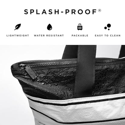 ALOHA Collection Day Tripper Tote | Lightweight, Packable, and Splash-Proof Beach Tote Bag | Easy to Clean - color: Coco Palms in Black, size: One Size - Day Tripper Tote