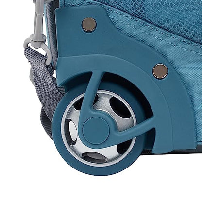 Travelers Club 18" Rolling Backpack with Shoulder Straps, Aqua - color: Aqua, size: 18 Inch