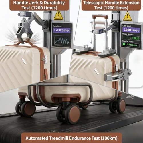 Rosamo 3-Piece Hard Shell Expandable Luggage Set, Airline Approved Carry-On - color: Beige