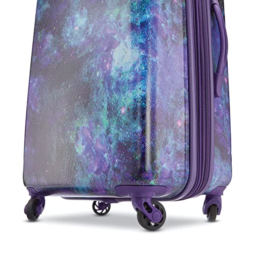 American Tourister Moonlight Hardside Expandable Luggage with Spinner Wheels, Cosmos, Checked-Medium 24-Inch - color: Cosmos, size: Checked-Medium 24-Inch